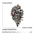 Vintage Alloy Rhinestone Brooch Pin For Fashion Garments And Lapels view 5