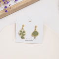 925 Silver Needle Korean Cute Cartoon Asymmetric Crab Hot Pot Cloud Fan Earrings For Women view 4