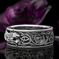 Norway Nordic Viking Wolf Celtic Werewolf Mens Ring Personalized Punk Style Finger Jewelry view 2
