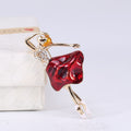 Alloy Enamel Rhinestone Ballerina Brooch For Premium Clothing Decoration view 6