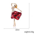 Alloy Enamel Rhinestone Ballerina Brooch For Premium Clothing Decoration view 5