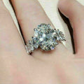 European Fashion Oversized Zircon Women's Statement Ring, Elegant Accessory Jewelry view 4