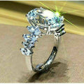 European Fashion Oversized Zircon Women's Statement Ring, Elegant Accessory Jewelry view 2