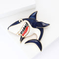 Alloy Enamel Shark Brooch Cartoon Unisex Coat Lapel Pin view 3