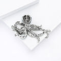 Alloy Rhinestone Octopus Brooch Pin For Ocean Animal Apparel Decor view 3