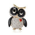 Alloy Rhinestone Owl Brooch Pin For Women Clothing Decoration view 5