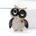 Alloy Rhinestone Owl Brooch Pin For Women Clothing Decoration view 1