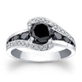 Fashion OL Women's Ring With Black Zircon Inlay Holiday Gift Jewelry Accessory view 1