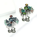Alloy Retro Flamingo Brooch Pin For Sweaters And Coats view 2