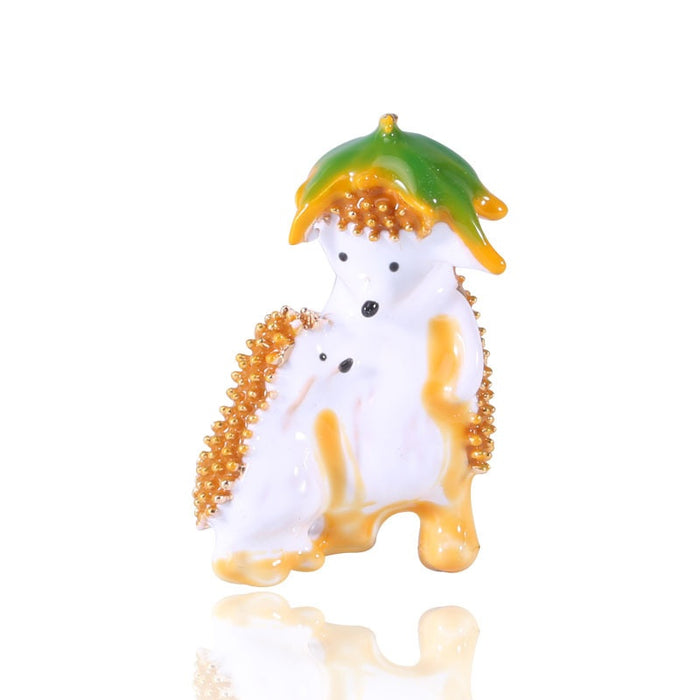 Alloy Enamel Hedgehog Brooch Pin Scarf Buckle For Women