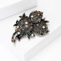Alloy Rhinestone Hollow Vintage Brooch Pin For Elegant Apparel view 2