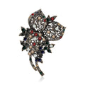 Alloy Rhinestone Hollow Vintage Brooch Pin For Elegant Apparel view 1