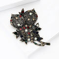 Alloy Rhinestone Hollow Vintage Brooch Pin For Elegant Apparel view 3