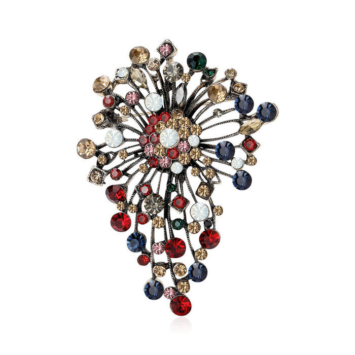 Alloy Rhinestone Brooch Pin For Suits Jackets And Coats