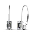 Simple Zircon Inlaid Women's Stud Earrings Copper Platinum Plated Jewelry view 1