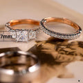 Luxury Zircon Inlaid Three Piece Ring Set For Women, Electroplated Resin Fashion Hand Jewelry view 5