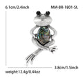 Alloy Shell Frog Brooch For Women Suit And Coat Decoration view 5