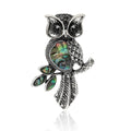 Alloy Abalone Shell Owl Brooch Pin For Versatile Fashion Styling view 1