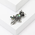 Alloy Abalone Shell Owl Brooch Pin For Versatile Fashion Styling view 3