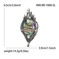 Alloy Abalone Shell Feather Brooch Pin For Women's Fashion Outfits view 5