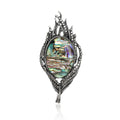 Alloy Abalone Shell Feather Brooch Pin For Women's Fashion Outfits view 1