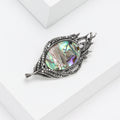 Alloy Abalone Shell Feather Brooch Pin For Women's Fashion Outfits view 2