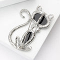 Natural Mother Of Pearl Cat Brooch Pin For Vintage Apparel view 4