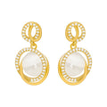Alloy Silver Pin 3D Geometric Cat Eye Drop Earrings For Women Korean Versatile Style view 5
