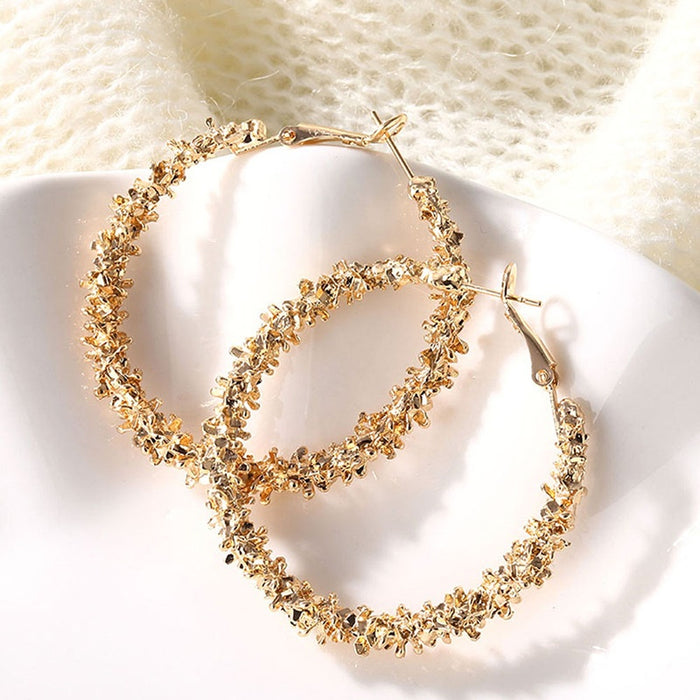 Fashion Irregular Thorn Shaped Oversized Hoop Earrings Statement Nightclub Ear Jewelry