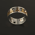 Creative Punk Hollow Two Tone Men's Ring European American Fashion Jewelry view 6