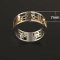 Creative Punk Hollow Two Tone Men's Ring European American Fashion Jewelry view 5