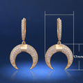 Ethnic Style Lucky Crescent Moon Drop Earrings, Trendy Street Fashion Jewelry view 5