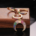 Ethnic Style Lucky Crescent Moon Drop Earrings, Trendy Street Fashion Jewelry view 3