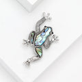 Abalone Shell Alloy Frog Brooch Pin For Unisex Clothing Accessories view 3