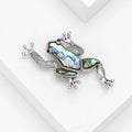 Abalone Shell Alloy Frog Brooch Pin For Unisex Clothing Accessories view 2