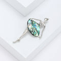 Alloy Abalone Shell Dancing Girl Brooch For Fashion Apparel Accessories view 3