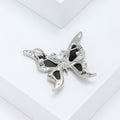 Alloy Abalone Shell Butterfly Brooch With Rhinestones For Coats view 4