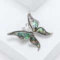 Alloy Abalone Shell Butterfly Brooch With Rhinestones For Coats view 2
