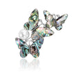 Alloy Natural Abalone Shell Butterfly Brooch Pin For Women's Clothing view 1