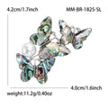 Alloy Natural Abalone Shell Butterfly Brooch Pin For Women's Clothing view 5
