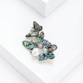 Alloy Natural Abalone Shell Butterfly Brooch Pin For Women's Clothing view 2