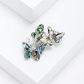 Alloy Natural Abalone Shell Butterfly Brooch Pin For Women's Clothing view 3