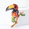 Metal Alloy Enamel Parrot Brooch Pin For Suits And Coats view 2