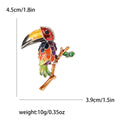 Metal Alloy Enamel Parrot Brooch Pin For Suits And Coats view 4