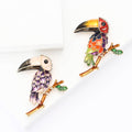 Metal Alloy Enamel Parrot Brooch Pin For Suits And Coats view 1
