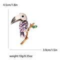 Metal Alloy Enamel Parrot Brooch Pin For Suits And Coats view 6