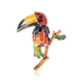 Metal Alloy Enamel Parrot Brooch Pin For Suits And Coats view 5