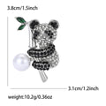Alloy Rhinestone Panda Brooch For Sweaters Suits And Coats view 4