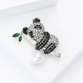 Alloy Rhinestone Panda Brooch For Sweaters Suits And Coats view 3