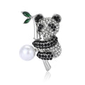 Alloy Rhinestone Panda Brooch For Sweaters Suits And Coats view 5